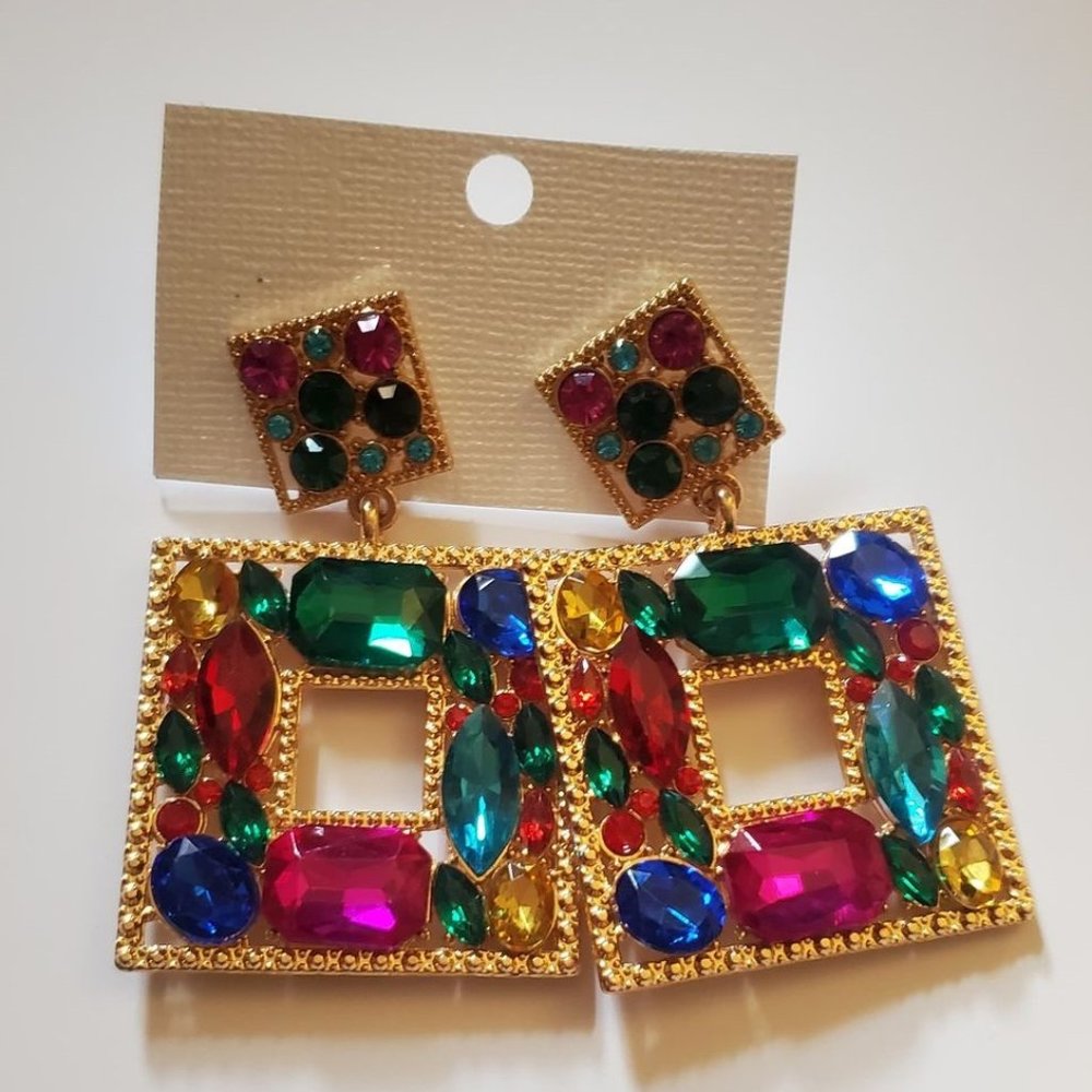 Stunning Multicolor Gem Earrings